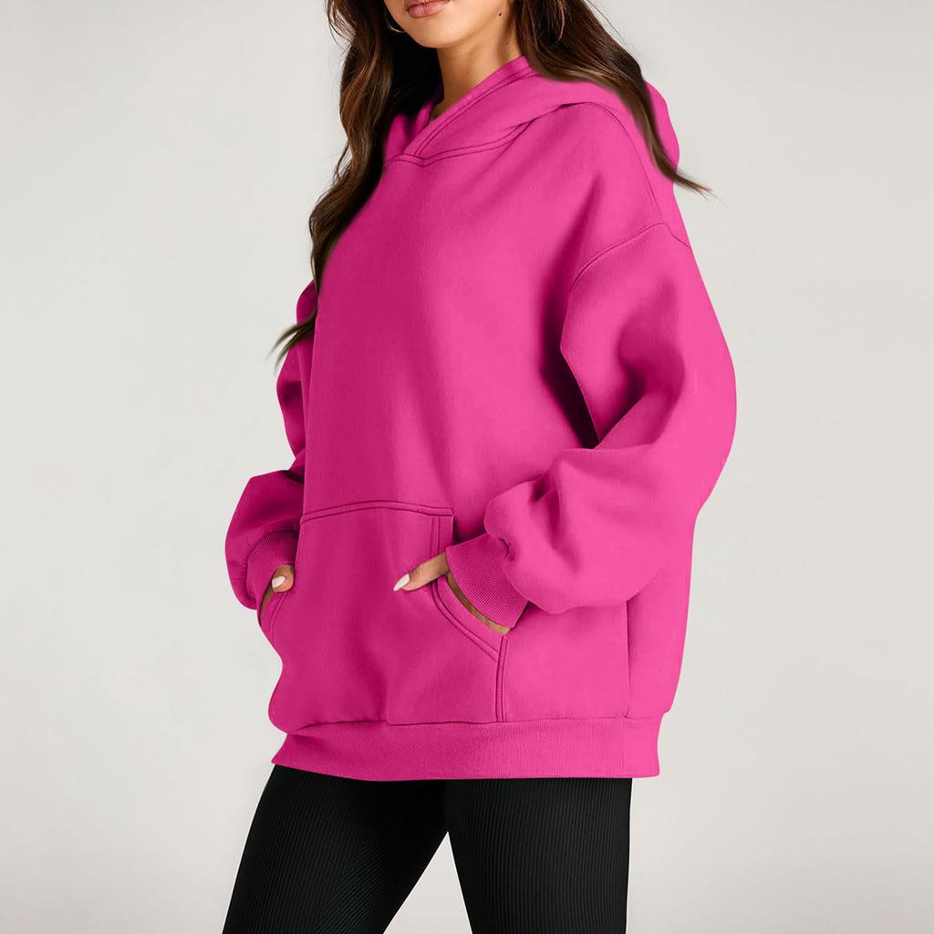 Womens Oversized Sweatshirts Fleece Hoodies Long Sleeve Shirts Pullover Fall Clothes With Pocket