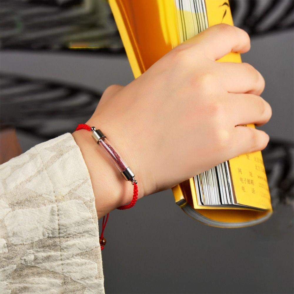 Регулируемый браслет-шнурок с флаконом для духов, DIY украшения, стеклянный флакон, подарочный браслет-бутылочка для желаний