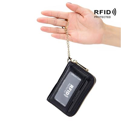 Популярная сумка для карт, органайзер на молнии с RFID-защитой, сумка для банковских карт, сумка для ключей, многофункциональная сумка для карт.
