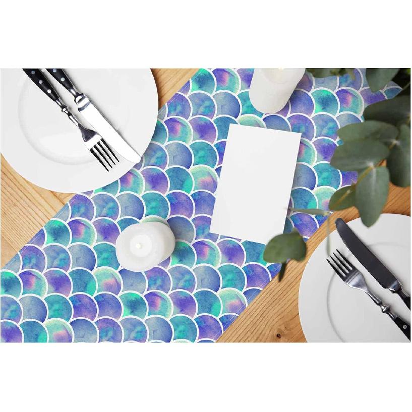 HOSNYE Table Runner Brown Leopard Pattern,Cotton Linen Table Runner Decoration for Kitchen Family Dinner Table Holiday Party Farmhouse Style 13 x 72