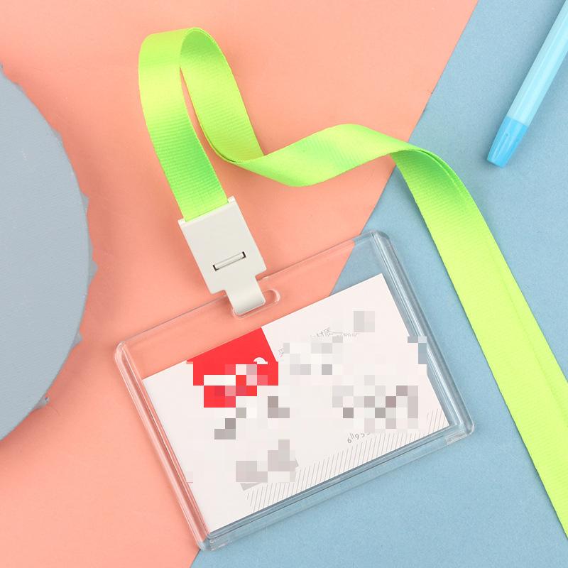 Модный акриловый прозрачный чехол для автобусных карточек, держатель для рабочей карты с ремешком, чехол для рабочей карты для женщин и мужчин, держатель для кредитных карт