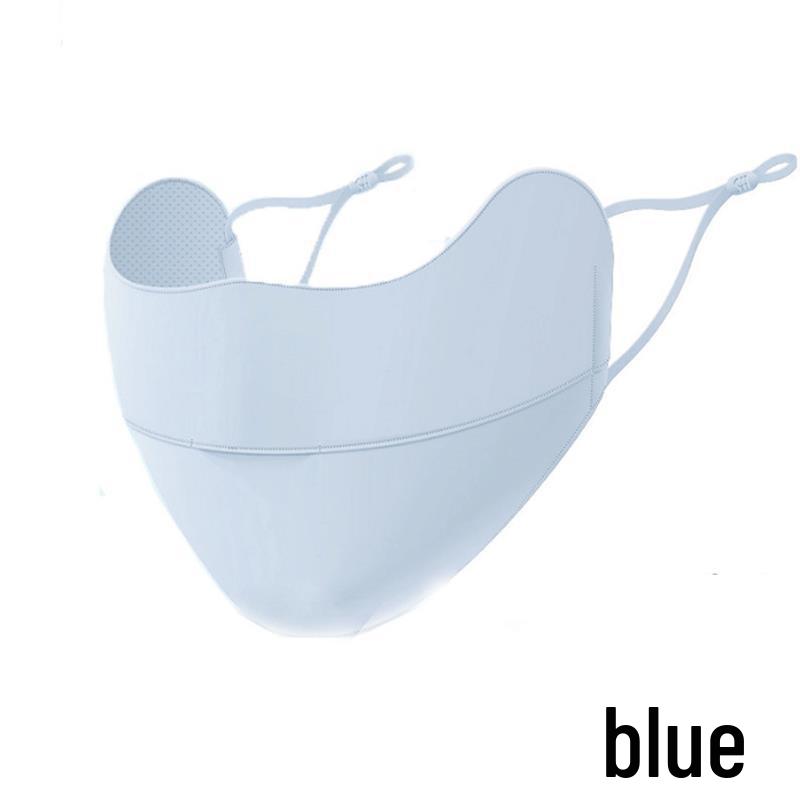 Women's Full Face Anti-UV Facekini with Neck Protection - Summer 2025 Ice Silk Sunshade Mask