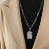 Стильное бриллиантовое кольцо с длинным фирменным кулоном, модное длинное персонализированное ожерелье для свитера, персонализированная темпераментная цепочка на ключицу