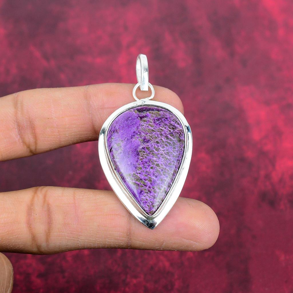 Ювелирные изделия из пурпурита, кулон из стерлингового серебра 925 пробы, ювелирные изделия ручной работы с драгоценными камнями, подарки для жены, абсолютно новый кулон