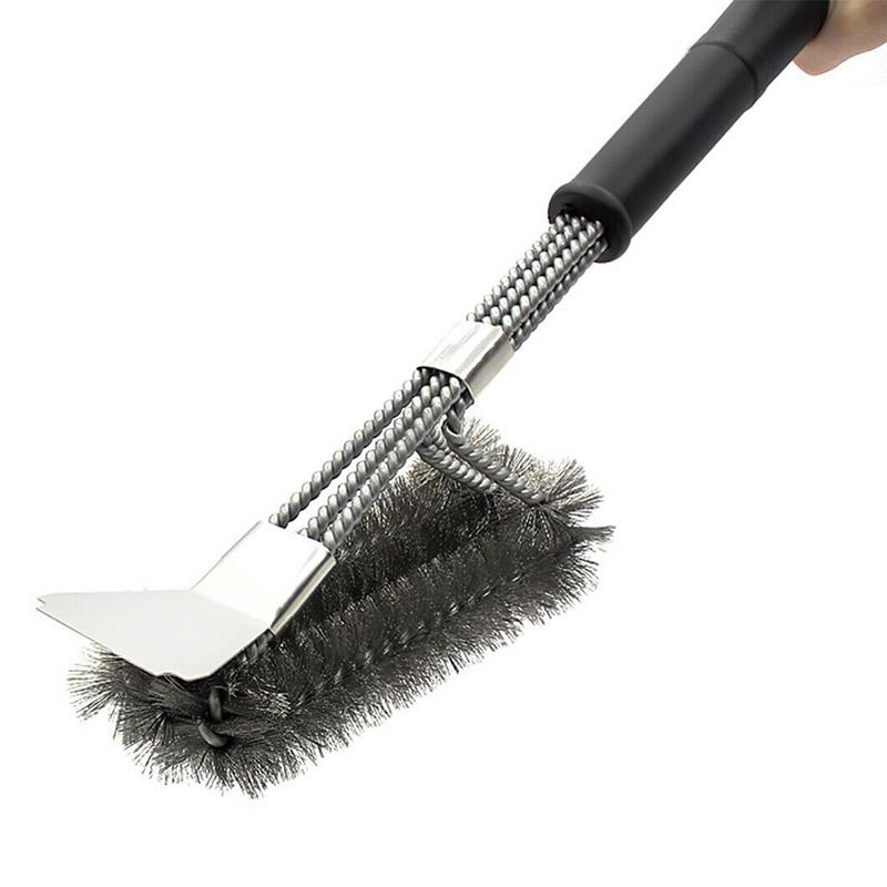 Bbq Grill Brush Scrubber Barbecue Cleaning Tool Stainless Steel Wire