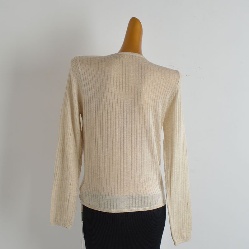 Pure Style Color-Block Crew Neck Breasted Fake Two Thin Knitting Cardigan Women's Clothes Spring & Fall Loose Long Sleeve Coat Top