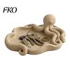 Desk Accessory Tray Octopus Storage Tray, 3D Printing Molding, with Tentacle Groove Integrated for Keys Jewelry Stationery Organizer Decorative