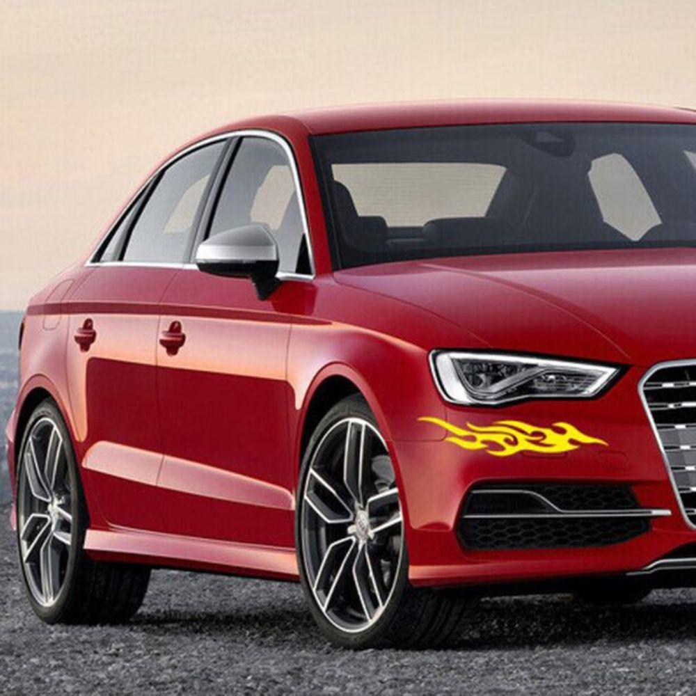2 шт. Новые светоотражающие виниловые наклейки для украшения автомобиля, наклейка на автомобиль, наклейка «Пламя огня»