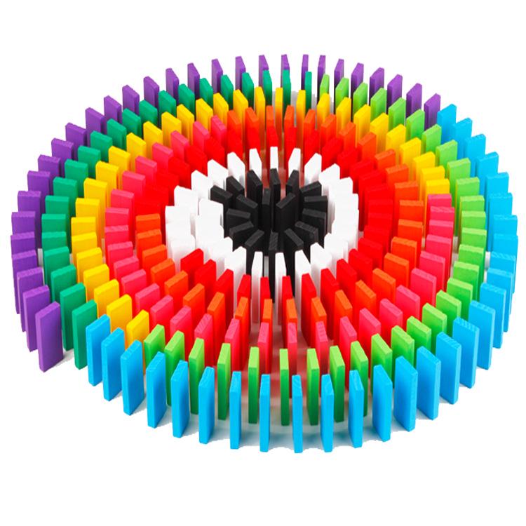 Красочные деревянные домино - 100 штук, развивающая игрушка для детей, горячая распродажа