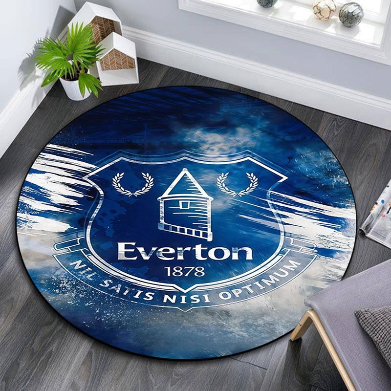 Everton FC pattern round rug,Carpet Rug for Living Room Bedroom Playroom ,Non-slip Floor Mat,Holiday Gifts and Birthday Gifts.