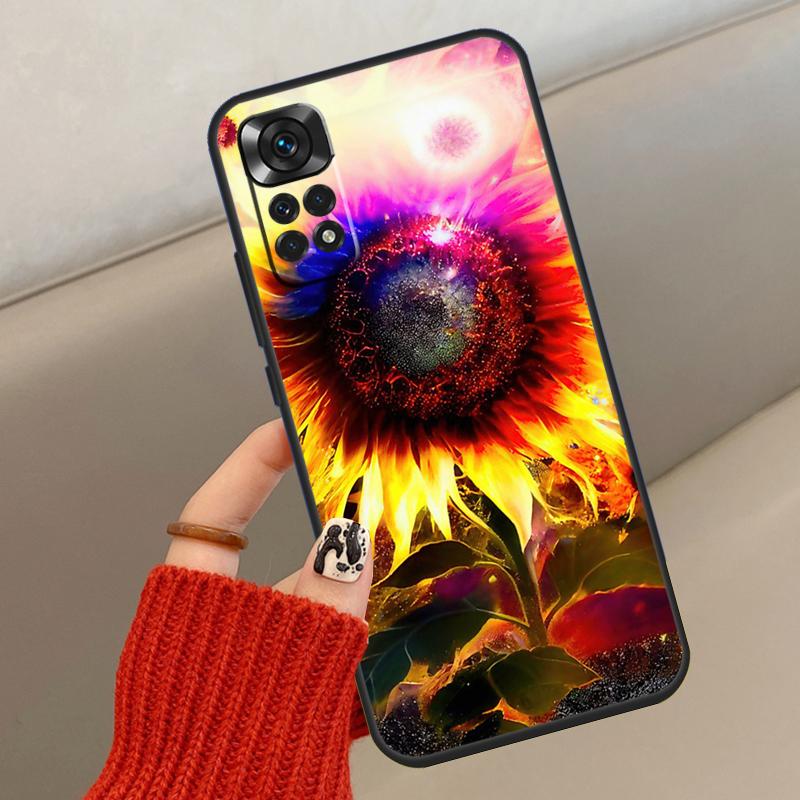 Красивый желтый чехол с подсолнухом для Xiaomi Redmi Note 12 11 10 8 9 Pro 11S 10S 9S 8T Чехол для Redmi 10 10C 9A 9C 9T