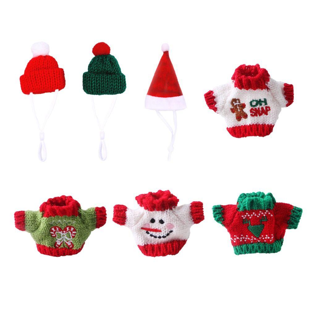 Sweater and Hat Small PET Clothes Set Christmas Theme PET Outfit Set Holiday