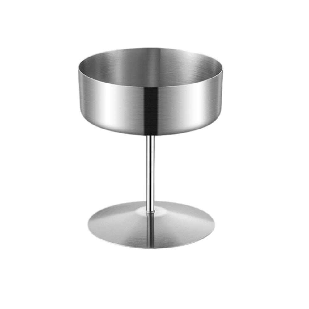 304 Stainless Steel Ice Cream High Footed Cup Reusable Pudding Cup Fruit Salad Cups Bars Parties