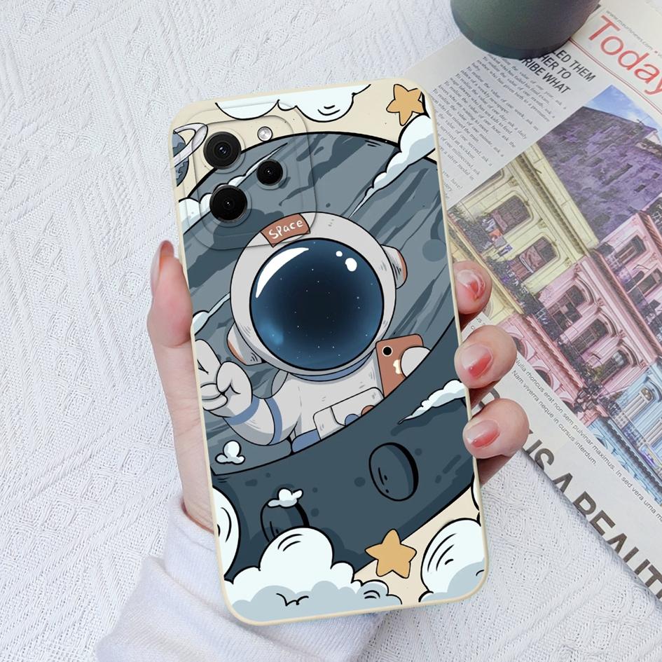 Силиконовый чехол для Honor X8A X7A X5 9X Pro Magic5 Pro X6 X7 X8, модный защитный чехол для камеры, мягкий квадратный чехол, противоударный матовый астронавт для чести, бампер