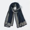 New Men's Plaid Patchwork Scarf British Style Versatile Wrinkle Soft Personalized Retro Scarf for Men