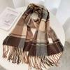 Winter Scarf Plaid Long Shawl Fashion Headband Wraps Women Scarves Bandana Hijab Tassels