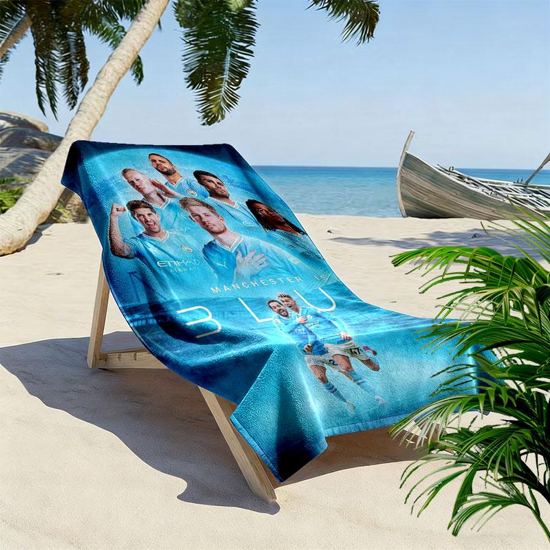 The Blues team Print Beach Towel, Large Soft Quick Dry Towel for Beach Camping Swimming