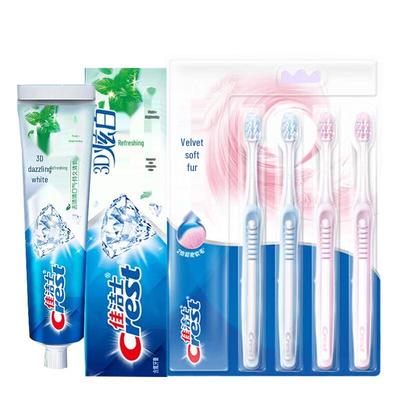 Набор: Зубная паста Crest 3D White Arctic Fresh и Бархатная зубная щетка