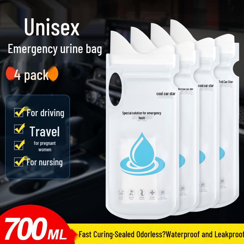 Portable Disposable Urinal Bag for Men and Women - Car Emergency Toilet Solution