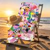 Cartoon animation Print Beach Towel Design, Soft, Lightweight. for Home Bathroom, Spa, Pool, Yoga, Surfing, Camping, Gift for Family, Friend