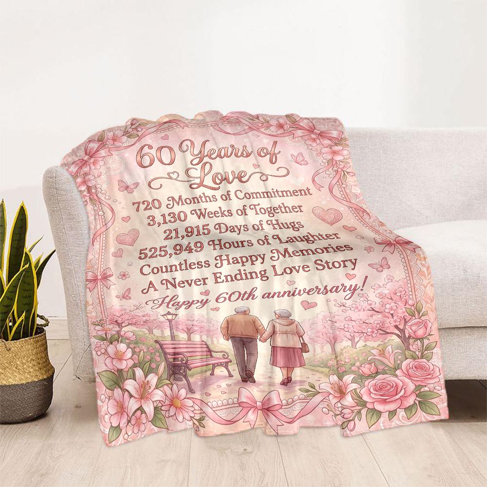 Love's Enduring Journey Flannel Blanket-Soft and Suitable for Sofas,Beds,Offices,Travel,All Seasons,Great Gift for Holidays and Birthdays.