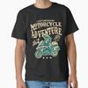 Motorcycle Adventure Traveling Retro Old Poster Style Gift  Classic T-Shirt