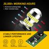 AUXITO 2Pcs 7443 W21/5W T20 LED Bulb Lights With HD Projector LENS 6000K White Red Yellow Amber 7440 For Car Reverse Tail Lamp