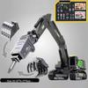 Children's Alloy Excavator Toy with Bucket & Drilling Machine for Boys Ages 2-5