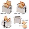 Decorations Playing House Toast Machine Miniature Toaster With 2PCS Bread Doll Accessories