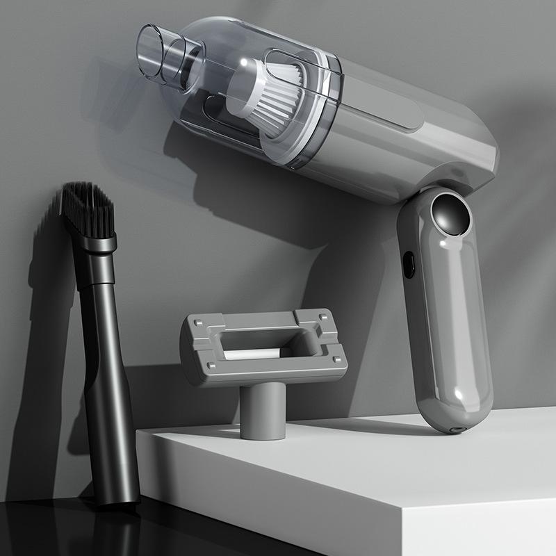 Автомобильный пылесос с высокой мощностью всасывания, маленький мини-автомобиль с беспроводной зарядкой, портативный автомобиль для домашних животных