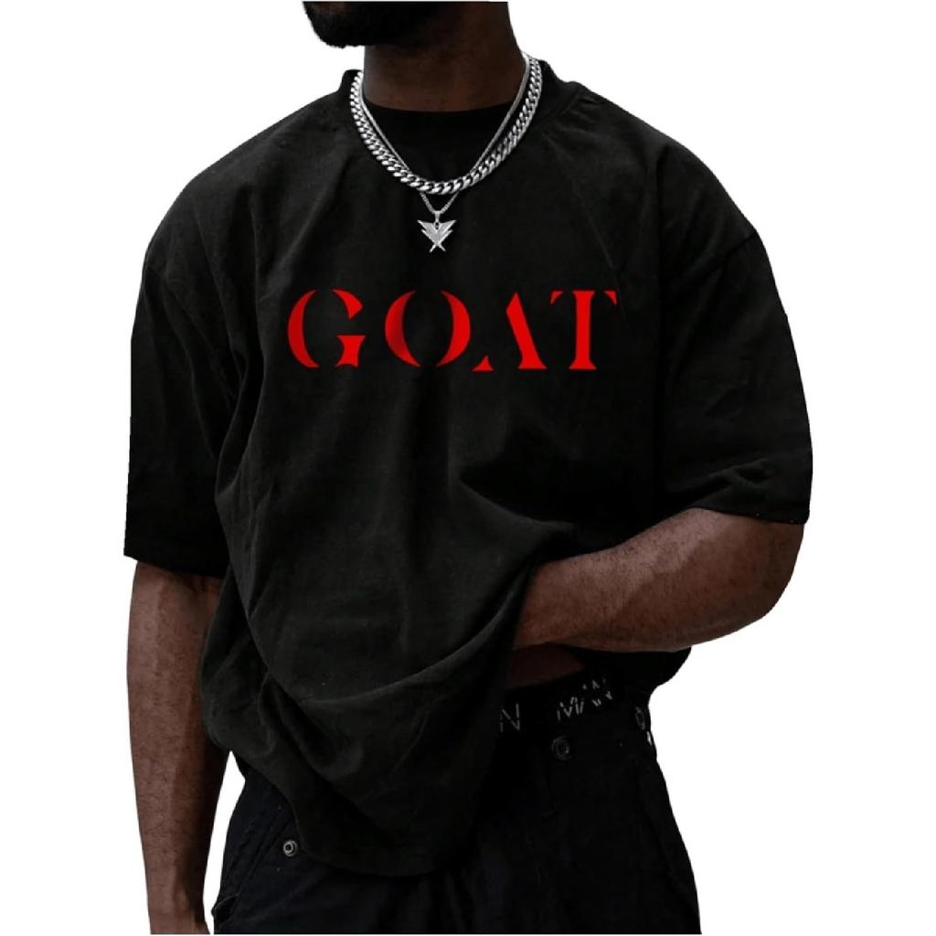 Men's Letter Graphic Tee Shirt Short Sleeve Crew Neck Cool Baggy Shirts