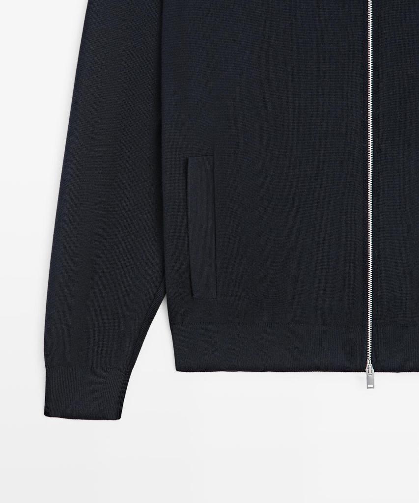 Хлопковый кардиган на молнии Massimo Dutti