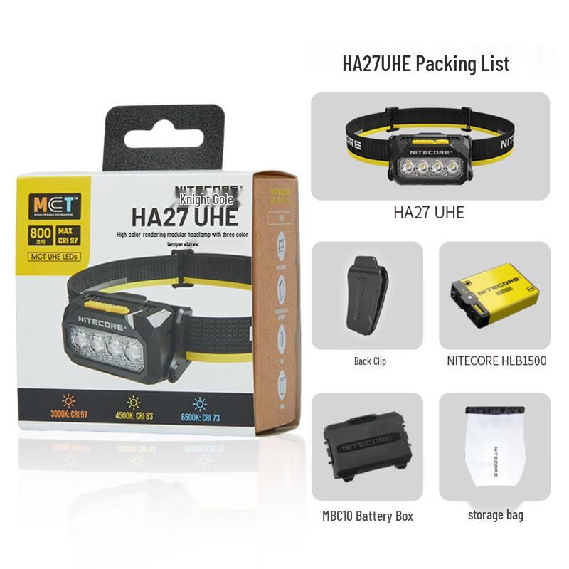 NITECORE HA27 UHE 800 Люмен Многоцветный Перезаряжаемый Налобный Фонарь для Трейлраннинга