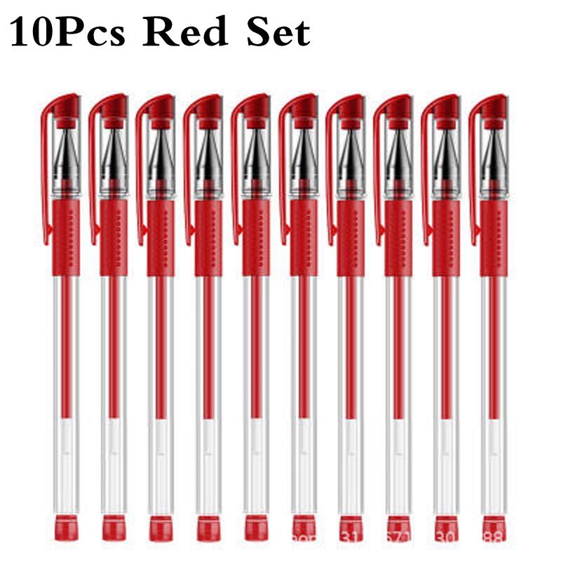 10 шт./6 шт./компл., гелевая ручка с красными, синими и черными чернилами, 0,5 мм, нейтральные ручки для письма, простая ручка для студентов, школьных офисных принадлежностей, канцелярские принадлежности