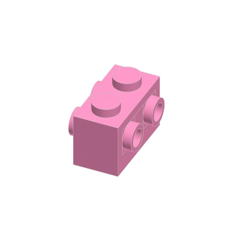 10 шт. 52107 1x2 с шипами с 2 сторон Блок Moc Совместимый с Кирпичом DIY Детская Игрушка Детали Сборки