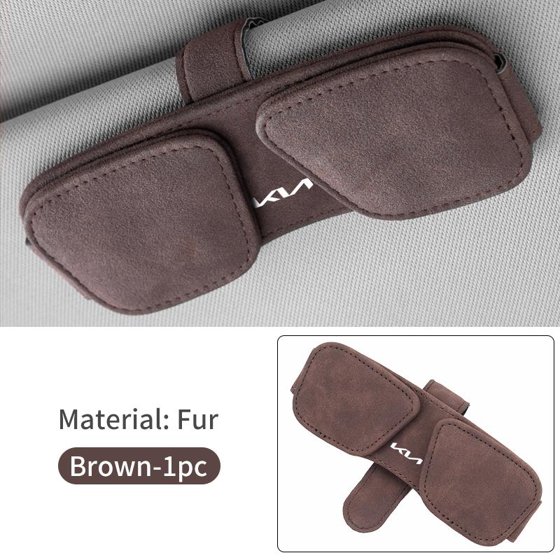 Car Magnetic Glasses Clip Sun Visor Glasses Holder Card Ticket Clip For KIA Stinger Optima Cerato Soul Venga Forte Spectra aid563