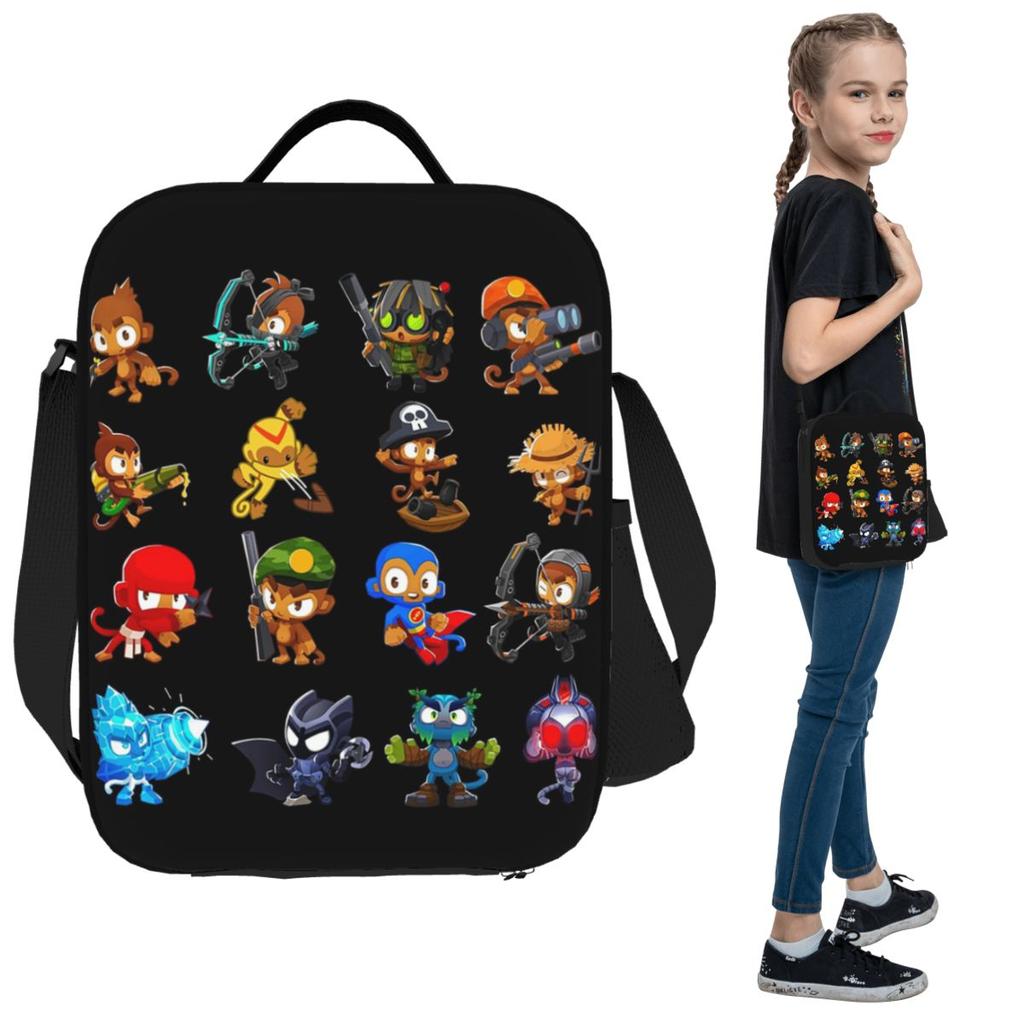 Bloons Td 6 5 Lunch Bags Insulated Bento Box Portable Lunch Tote Leakproof Picnic Bags Cooler Bag for Woman Student Work