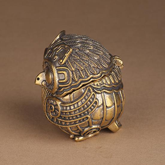 Винтажная фигурка совы, мини-курильница в виде совы с крышкой, коллекционное украшение в виде совы для дома, гостиной, офиса, стола, книжной полки, декор