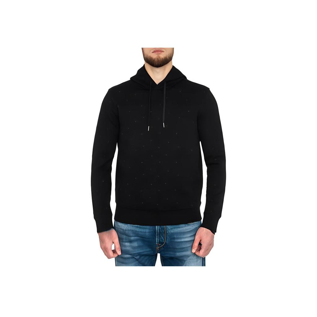 Emporio Armani Толстовка с капюшоном и принтом по всей поверхности, с длинным рукавом, мужская, черная, 6L1MQ2-1JHSZ-0012