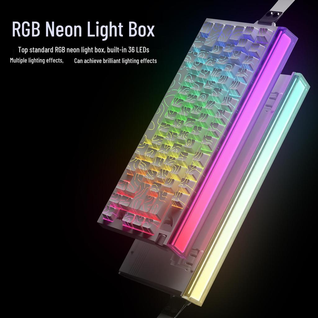 ATTACKSHARK R85HE Механическая игровая клавиатура с RGB-подсветкой и световым боксом, на магнитных переключателях, с низкой задержкой