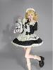 Elegant French Lolita Dress with Flutter Sleeves and Waist-Hugging Apron