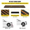 Curb Ramp, 2.6" Rise Rubber Driveway Ramps, Heavy Duty 33069 lbs Weight Capacity Threshold Ramp, Curbside Bridge Ramps for Loading Dock Garage
