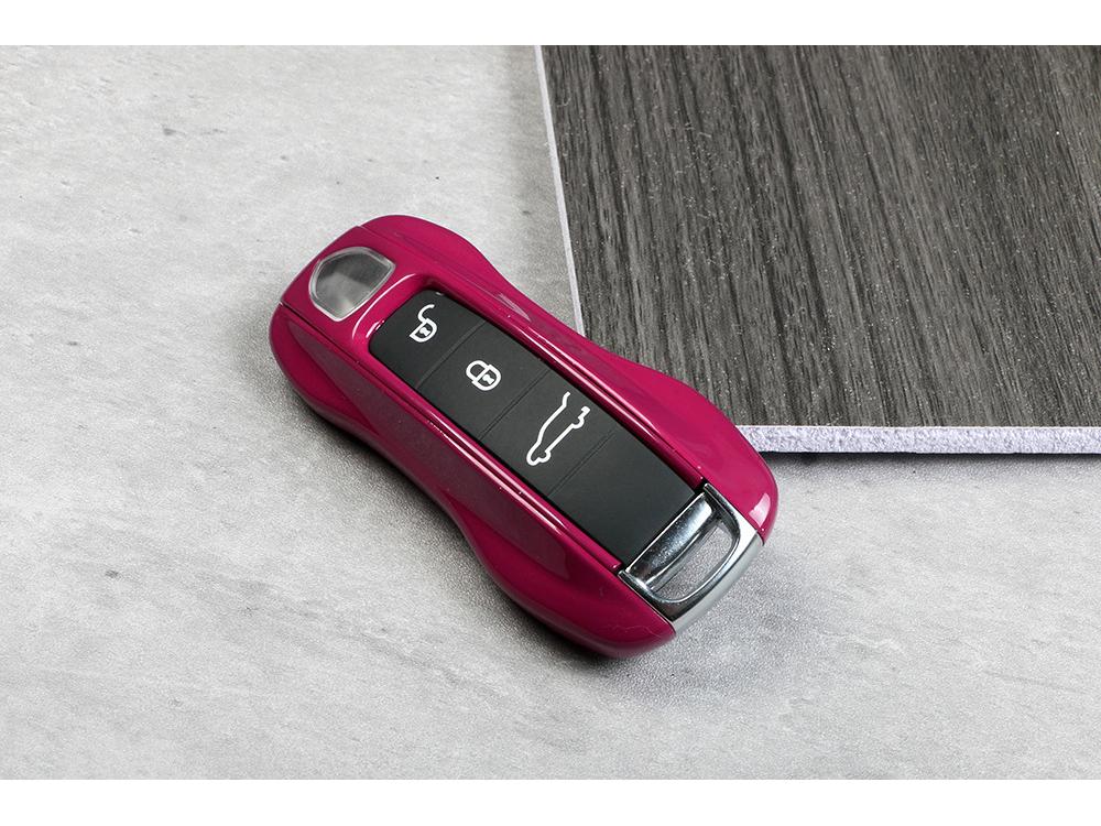 Корпус ключа Porsche для Cayenne, Macan, 911, Panamera, 718, Taycan - Starlight Gem Red