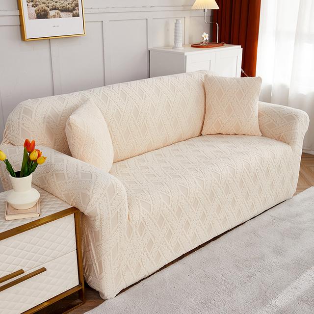 Эластичные плюшевые жаккардовые чехлы для диванов, чехлы для диванов, чехлы для дивана, защита для мебели, мягкие нескользящие эластичные чехлы