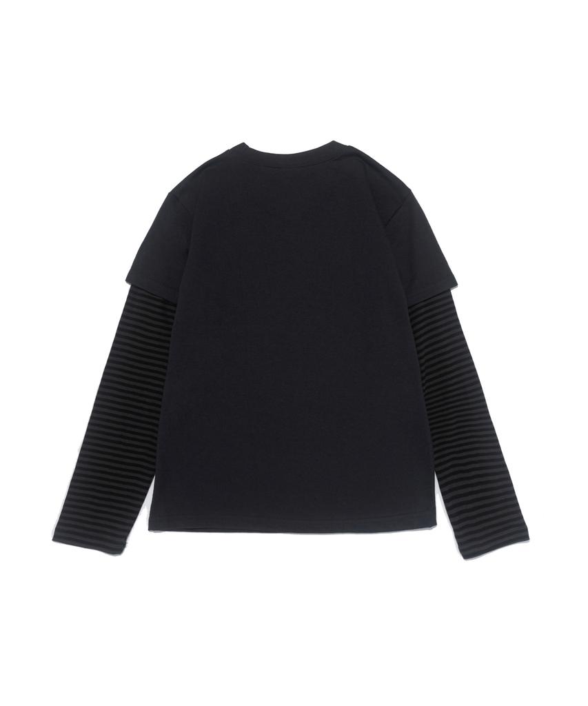 CARGOBROS FOR WOMAN Lettering Layered Long Sleeve (Charcoal)