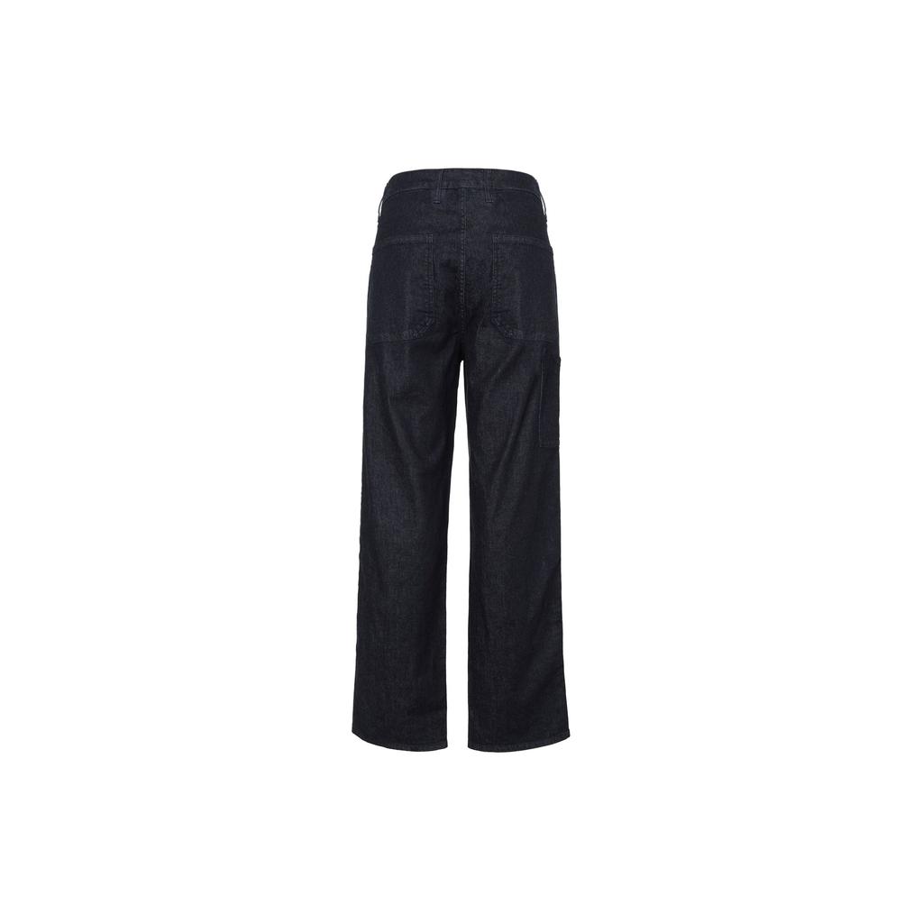 Uniqlo SS22 Рабочие Длинные Джинсовые Брюки Унисекс Темно-Синие 447522-68