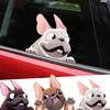 Cute Cartoon Dog Car Window Stickers Puppy Bulldog Decals Car Door Rear Windscreen Sticker Funny Animal Vinyl Decal