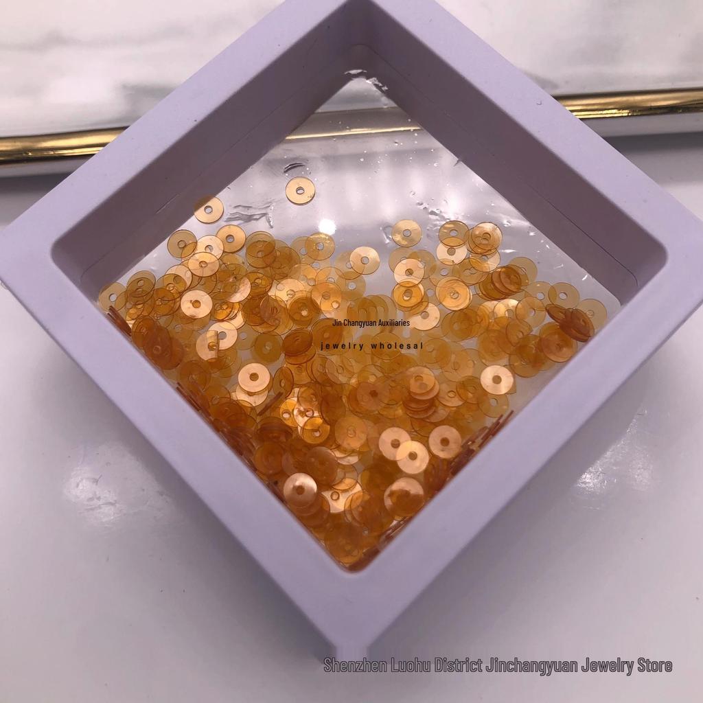 Цветные пайетки 4 мм с центральным отверстием для DIY поделок и аксессуаров для одежды