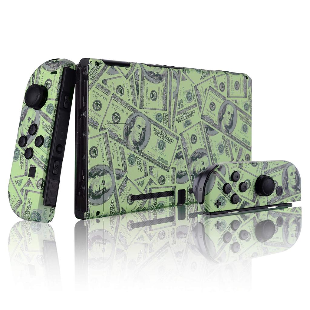 Изготовленный на заказ сменный чехол-оболочка, совместимый с eXtremeRate, включает в себя узорчатый задний держатель, ручку, контроллер, полный набор кнопок, переключатель в виде доллара, пластину,