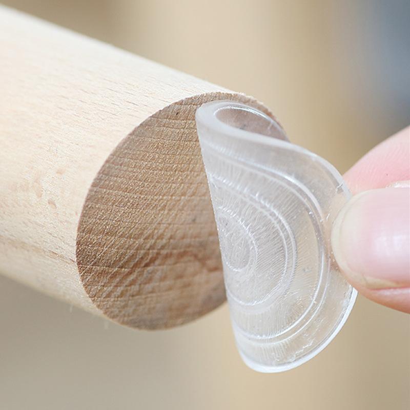 Transparent Silicone Furniture Foot Mat Table Legs Sofa Feet PU Paste Sheet Table Corner Bed Corner Anti-collision Bed Legs Mute Anti-slip Mat